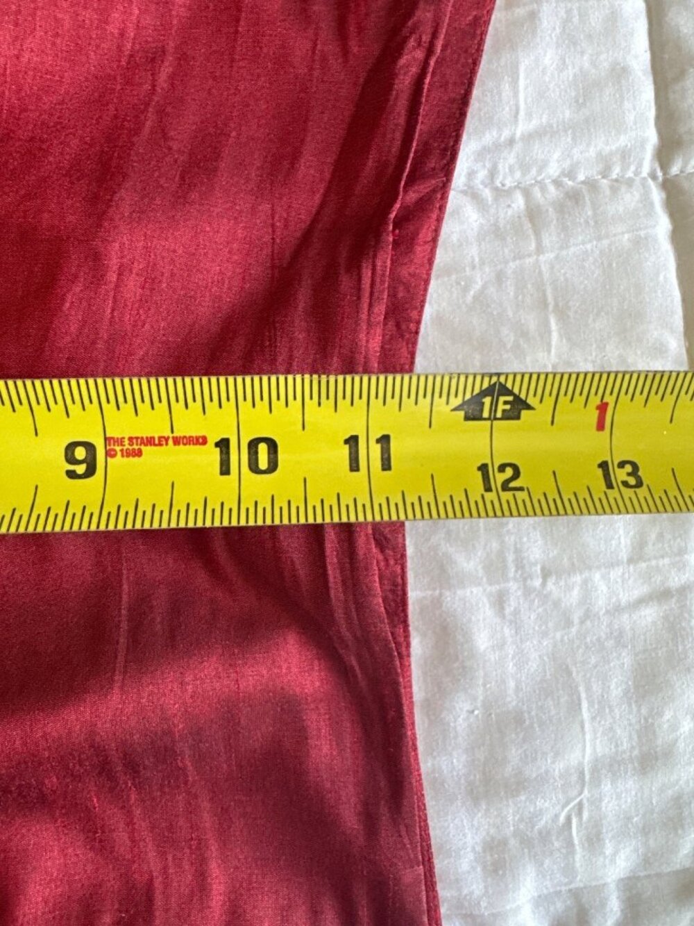 Silkland Red Satin Pants Silk Blend High Rise Straight Leg Women's Sz 12 Career - Picture 9 of 10
